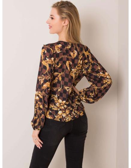 Női blúz BLAIRE barna-fekete