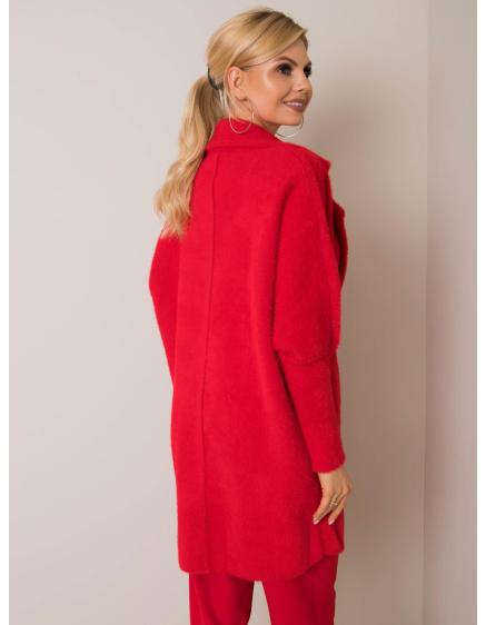 Dámský kabát z alpaky NORA červený 