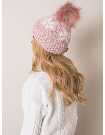 Svetloružová zimná čiapka RUE PARIS