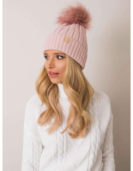 Dámská čepice RUE PARIS světle růžová 
