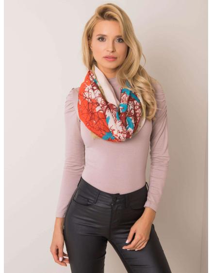 Dámska vzorovaná šatka JAMAL tmavo béžová a hnedá