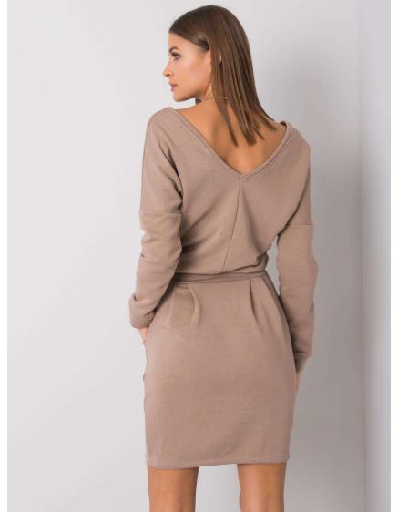 Dámské šaty Kloe RUE PARIS tmavě béžové 