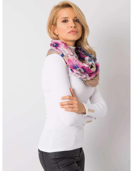 Bézs sál virágokkal