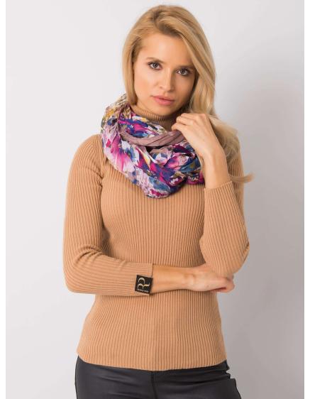 Piszkos rózsaszín virágos sál