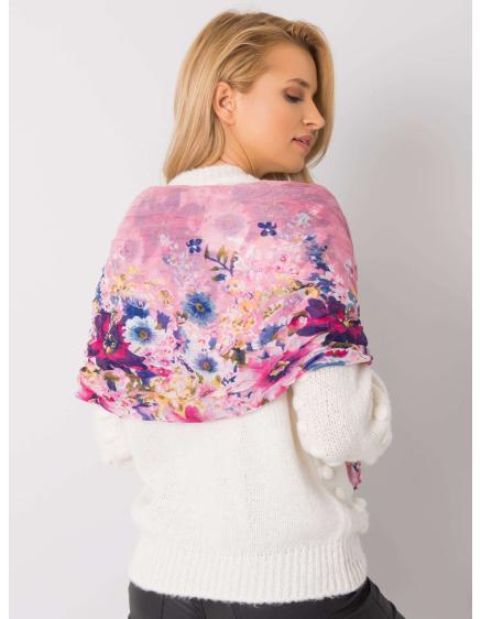 Rózsaszín virágos sál