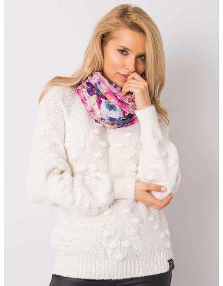 Rózsaszín virágos sál