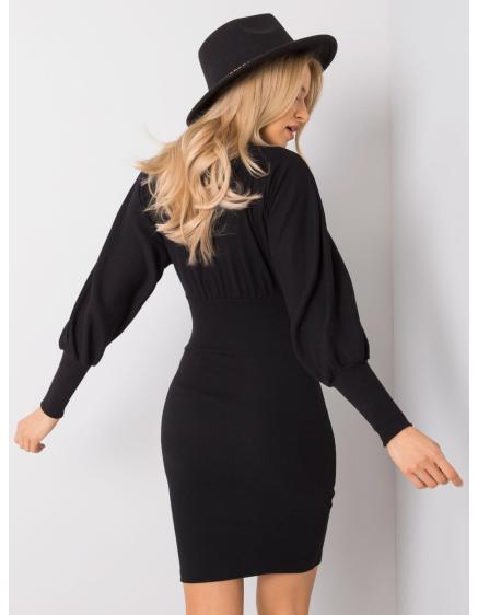 Dámske pruhované šaty Leticia RUE PARIS čierne