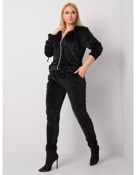 Női bársony plus size szett MICHELL fekete