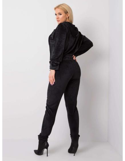 Női bársony plus size szett MICHELL fekete