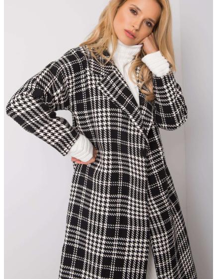 Dámsky kabát Pilar RUE PARIS čiernobiely