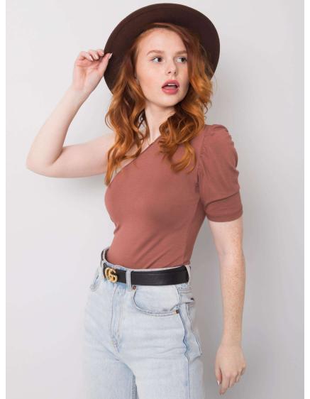 Női blúz Jeanne RUE PARIS barna viszkóz