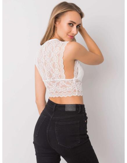Dámský top krajkový Shannon OCH BELLA bílý