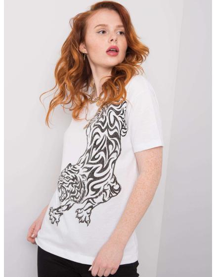 Női póló nyomtatott MABEL fehér