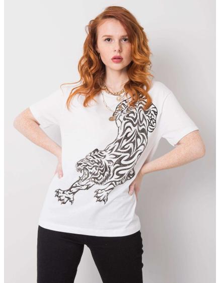 Női póló nyomtatott MABEL fehér