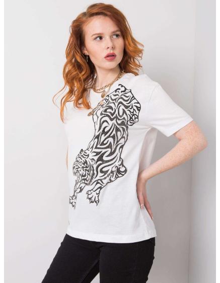 Női póló nyomtatott MABEL fehér