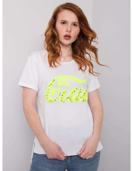 Női póló ERIN applikációval fehér