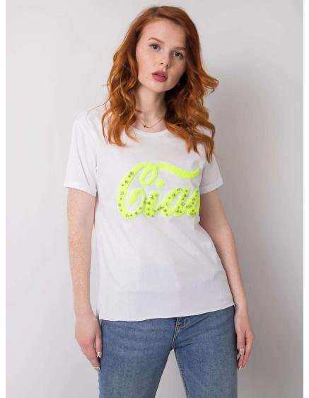 Női póló ERIN applikációval fehér