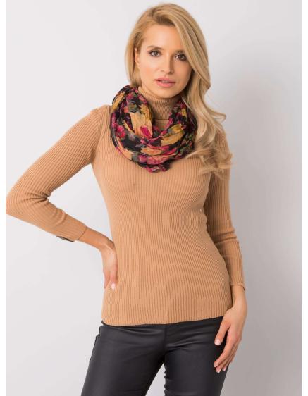 Női virágos sál URIAH fekete