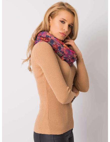 Piszkos rózsaszín virágos sál