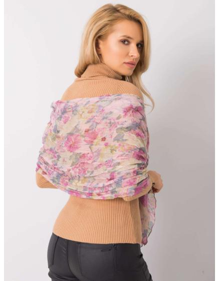 Dámský šátek květinový FRANCIS pudrově růžový  