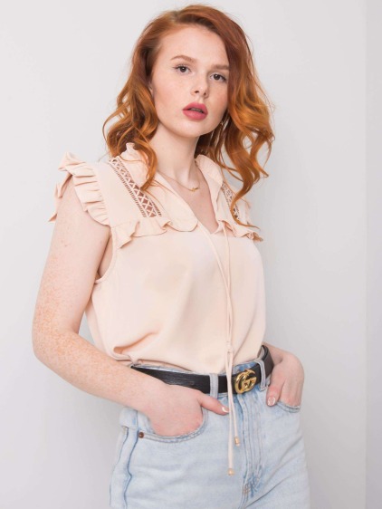 Dámská halenka Eira OCH BELLA světle béžová