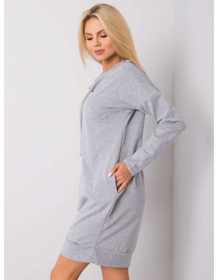 Dámské šaty melanžové KÁTIE šedé 