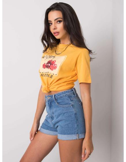 Dámské tričko s aplikací RAMIRA světle oranžové 