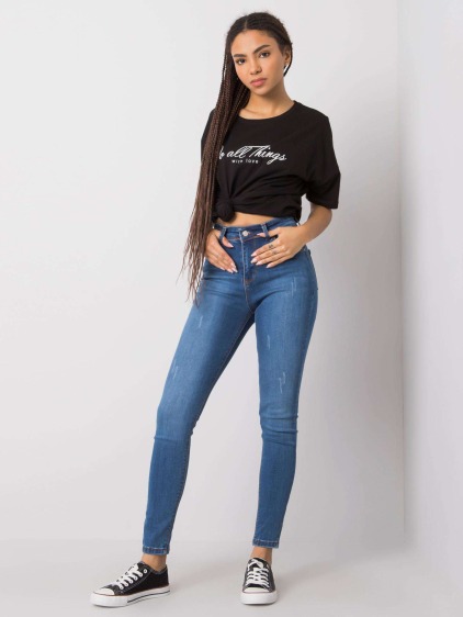 Dámske skinny džínsy Gianna RUE PARIS modré