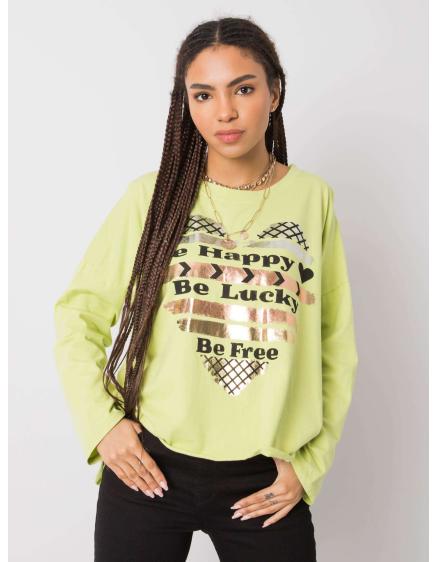 Női hosszú ujjú blúz MIRIANA világoszöld