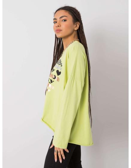 Női hosszú ujjú blúz MIRIANA világoszöld