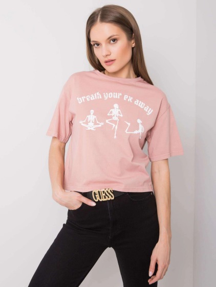 Dámske tričko s potlačou Piper RUE PARIS pink