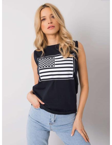 Női nyomtatott top Petra RUE PARIS navy blue Petra RUE PARIS tengerészkék