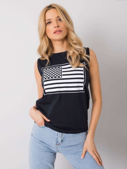 Dámsky top s potlačou Petra RUE PARIS navy blue