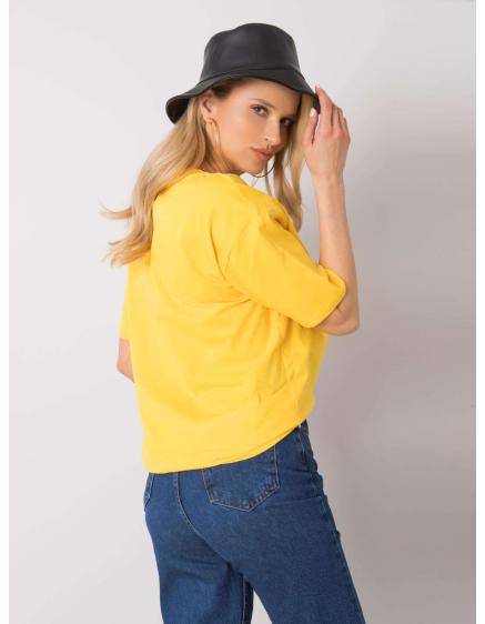 Női póló nyomtatott jázmin RUE PARIS sárga