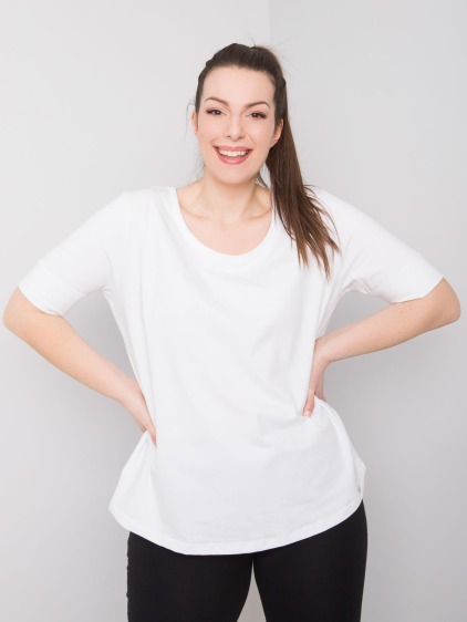Dámske plus size tričko MISSY white