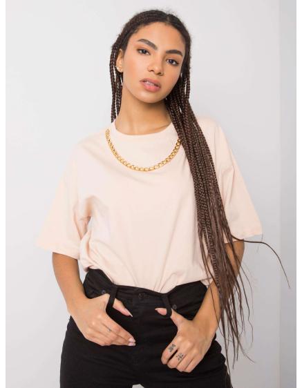 Női pamut póló Donna RUE PARIS barack