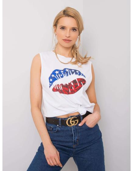 Női nyomtatott felső Candela RUE PARIS Fehér