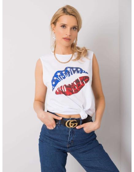 Női nyomtatott felső Candela RUE PARIS Fehér