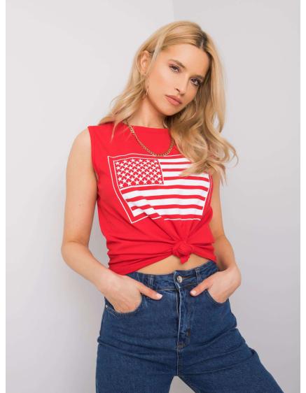 Női nyomtatott felső Petra RUE PARIS piros RUE PARIS piros