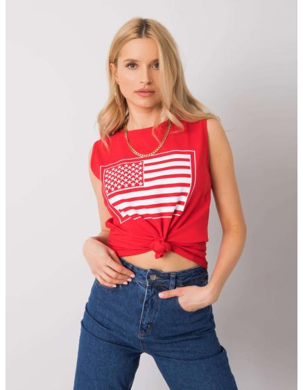 Női nyomtatott felső Petra RUE PARIS piros RUE PARIS piros