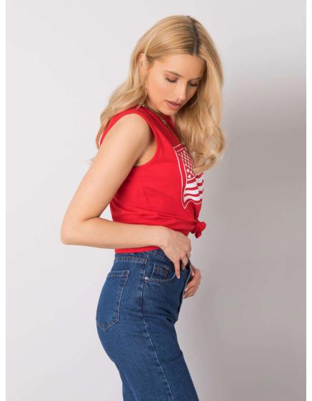 Női nyomtatott felső Petra RUE PARIS piros RUE PARIS piros