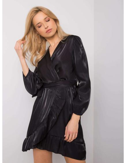 Női fodros ruha JANE fekete