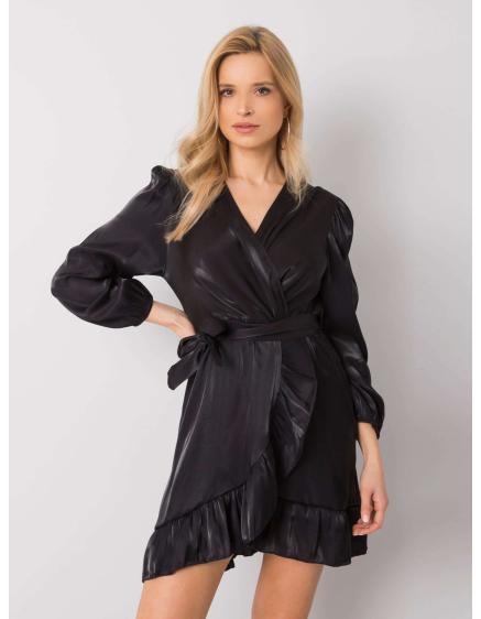 Női fodros ruha JANE fekete