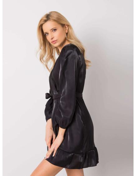 Női fodros ruha JANE fekete