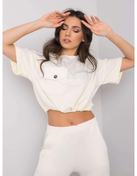 Dámska krátka mikina Arlene RUE PARIS ecru