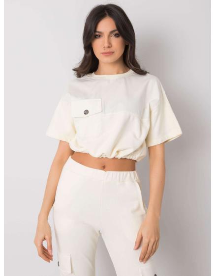 Dámska krátka mikina Arlene RUE PARIS ecru