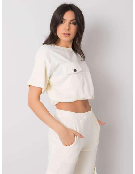 Dámska krátka mikina Arlene RUE PARIS ecru