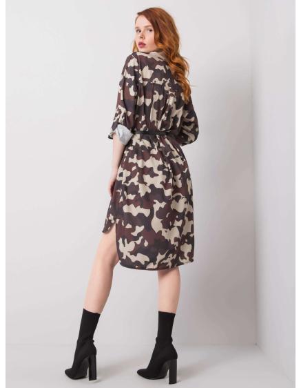 Dámské šaty BLAISE béžovo-hnědé 