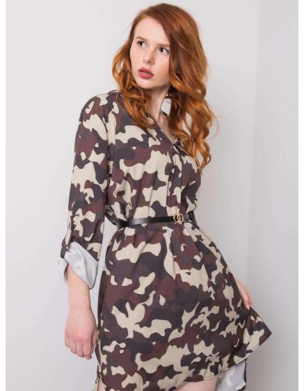 Dámské šaty BLAISE béžovo-hnědé 