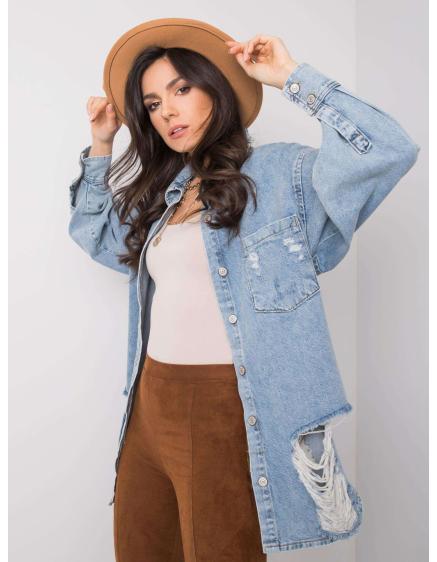 Dámska džínsová košeľa Maya RUE PARIS svetlo modrá